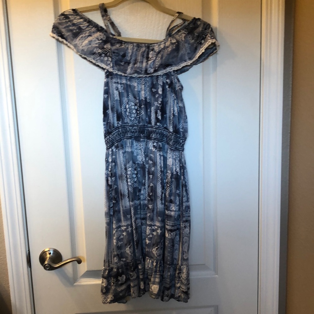 Off the shoulder Blue/Gray Dress